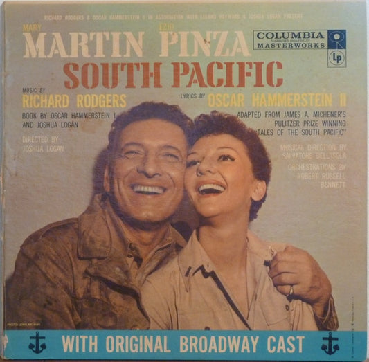 Mary Martin, Ezio Pinza, Rodgers & Hammerstein With "South Pacific" Original Broadway Cast : South Pacific (LP, Album, Mono, RE, Gat)