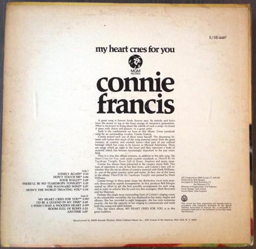 Connie Francis : My Heart Cries For You (LP, Album)