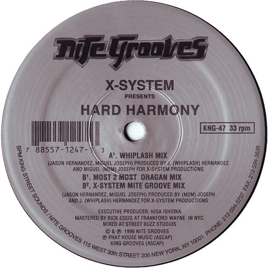 X-System : Hard Harmony (12")