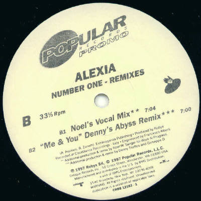 Alexia : Number One (Remixes) (12", Promo)