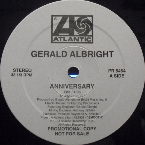Gerald Albright : Anniversary (12", Single, Promo)