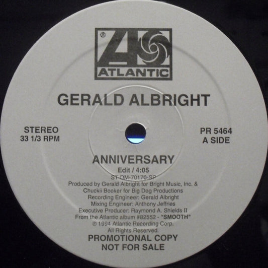 Gerald Albright : Anniversary (12", Single, Promo)