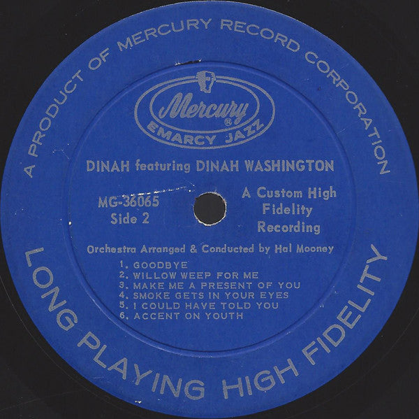 Dinah Washington : Dinah! (LP, Album, Mono, RE)