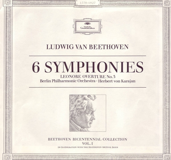 Ludwig van Beethoven - Herbert von Karajan, Berliner Philharmoniker : Symphonies And Overtures Part One (5xLP + Box, Comp)