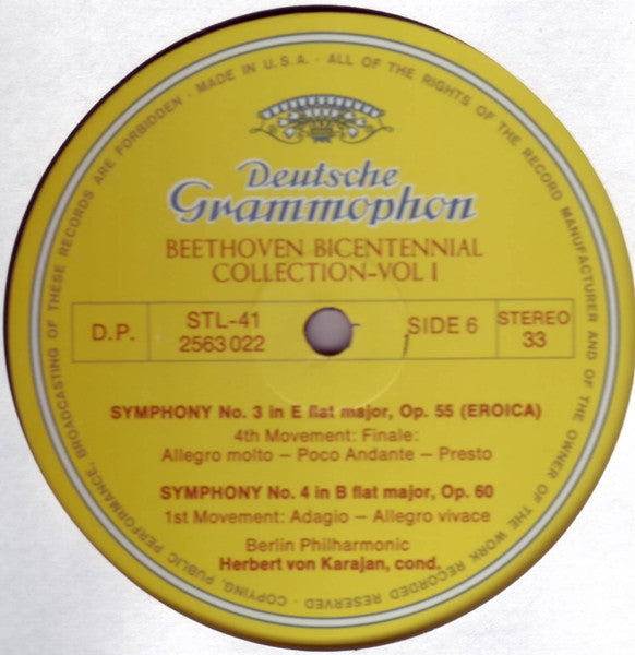 Ludwig van Beethoven - Herbert von Karajan, Berliner Philharmoniker : Symphonies And Overtures Part One (5xLP + Box, Comp)