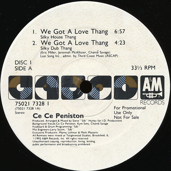Ce Ce Peniston : We Got A Love Thang (2x12", Promo, Gat)