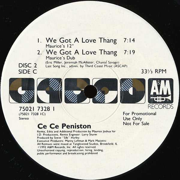 Ce Ce Peniston : We Got A Love Thang (2x12", Promo, Gat)