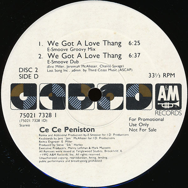 Ce Ce Peniston : We Got A Love Thang (2x12", Promo, Gat)