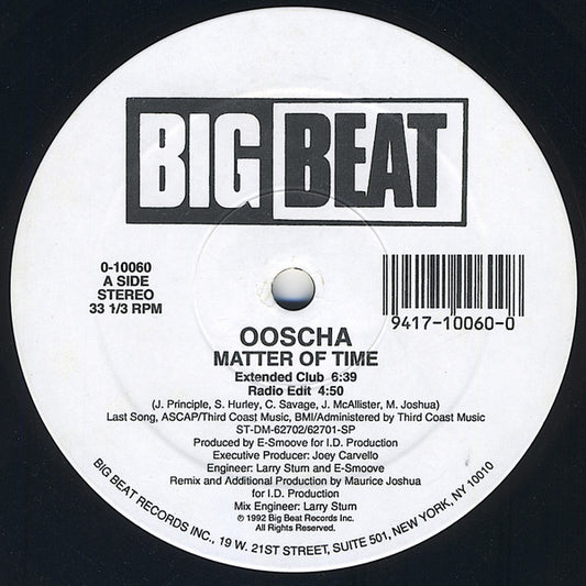 Ooscha : Matter Of Time (12")