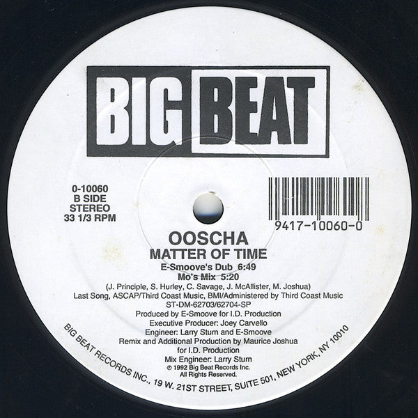 Ooscha : Matter Of Time (12")