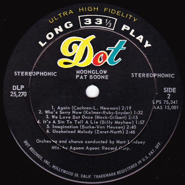 Pat Boone : Moonglow (LP, Album)