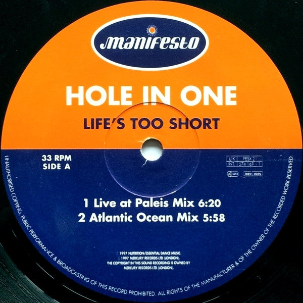 Hole In One : Life's Too Short (12")