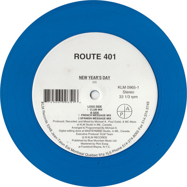 Route 401 : New Year's Day (12", Blu)