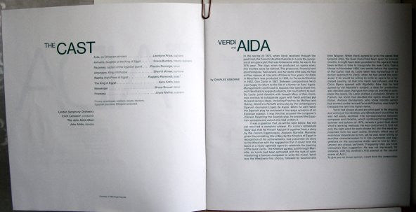 Giuseppe Verdi, Leontyne Price, Placido Domingo, Sherrill Milnes, Grace Bumbry, Ruggero Raimondi, Hans Sotin, Erich Leinsdorf, London Symphony Orchestra, John Alldis Choir : Aida (3xLP, Album, Box)