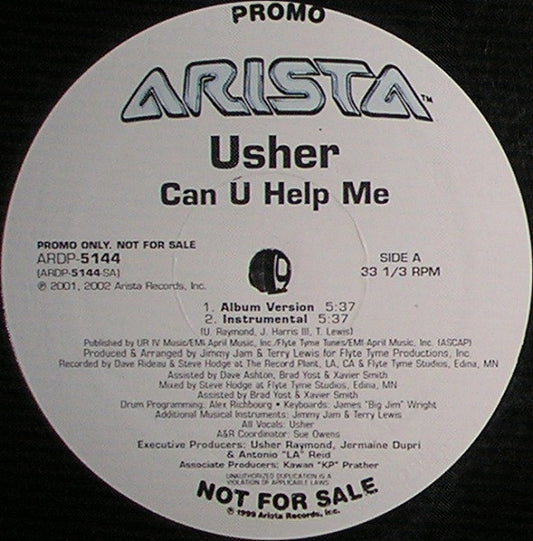 Usher : Can U Help Me (12", Promo)