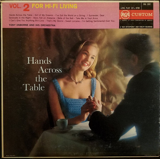 Tony Osborne And His Orchestra : Hands Across The Table (LP, Album)