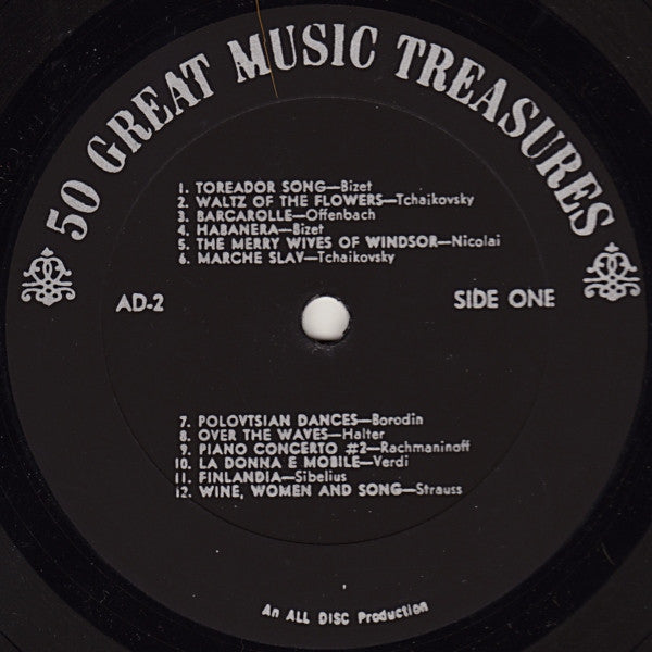 Unknown Artist : 50 Great Music Treasures (2xLP, Comp, Mono)