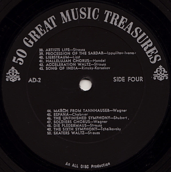 Unknown Artist : 50 Great Music Treasures (2xLP, Comp, Mono)