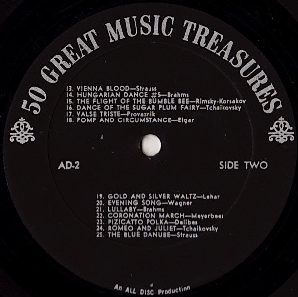 Unknown Artist : 50 Great Music Treasures (2xLP, Comp, Mono)