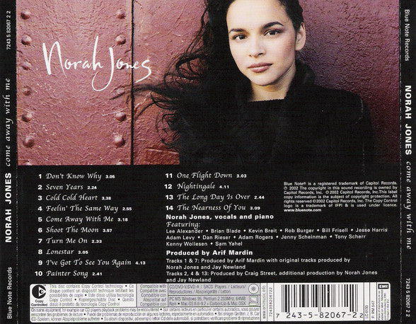 Norah Jones : Come Away With Me (CD, Album, Copy Prot.)