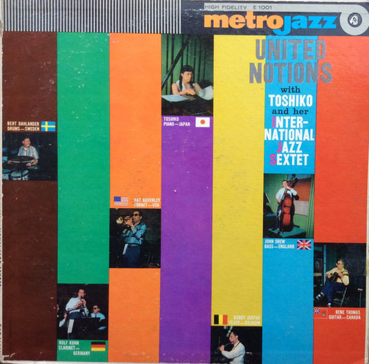 Toshiko And Her International Jazz Sextet : United Notions (LP, Album, Mono)