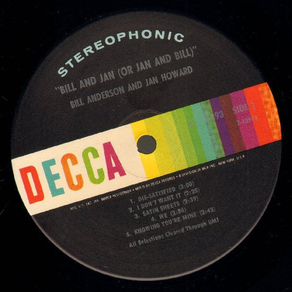 Bill & Jan : Bill & Jan (Or Jan & Bill) (LP, Album)
