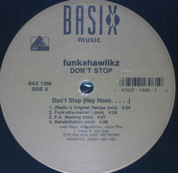 Funkahawlikz : Don't Stop! (Hey Hooo.....) (12")
