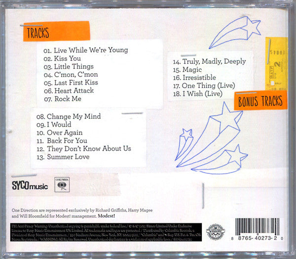 One Direction : Take Me Home (CD, Album, Ltd, Tar)