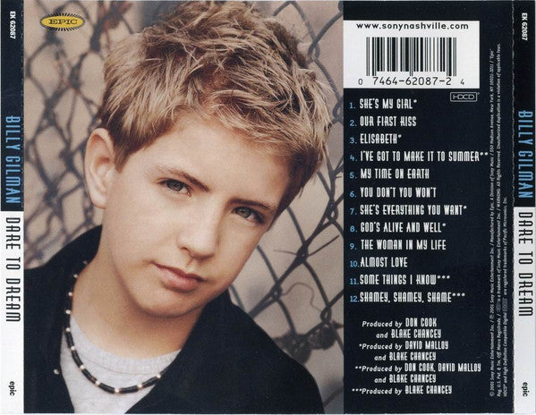 Billy Gilman : Dare To Dream (HDCD, Album, Enh)