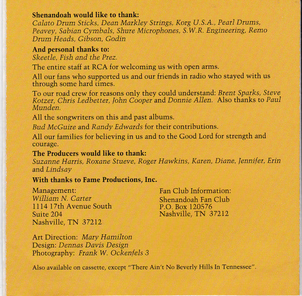 Shenandoah : Long Time Comin' (CD, Album)