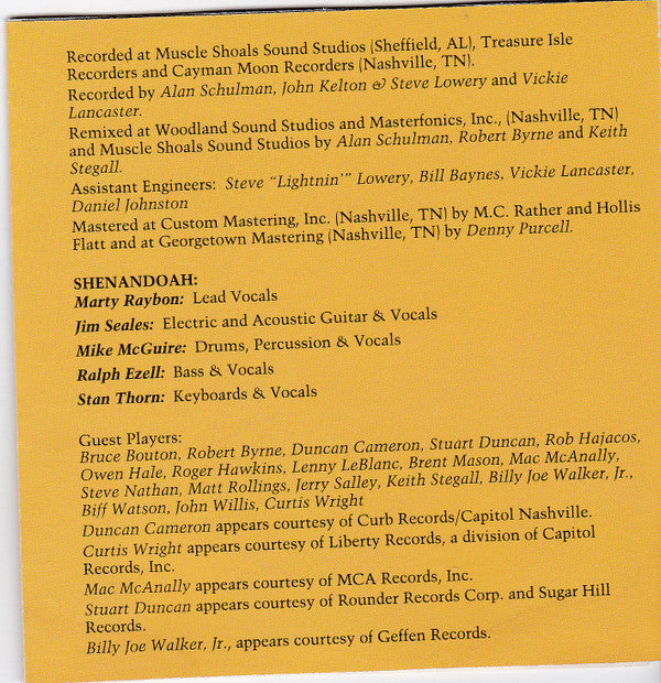 Shenandoah : Long Time Comin' (CD, Album)