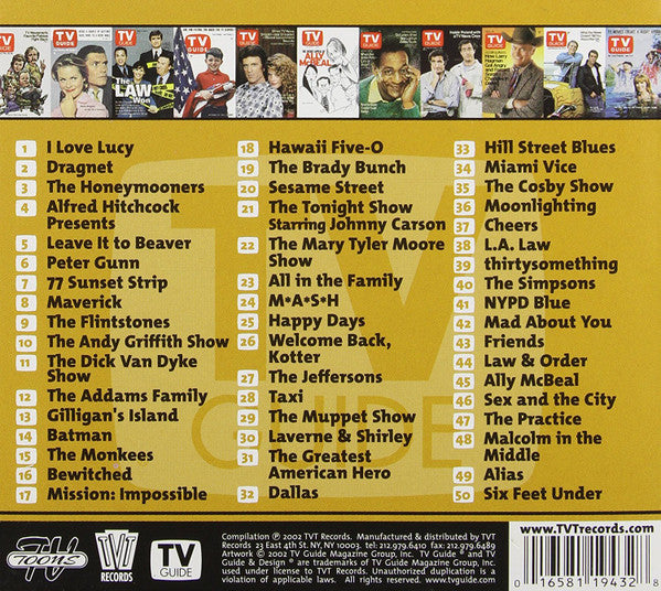 Various : Tee Vee Toons Presents: TV Guide 50 All-Time Favorite TV Themes (CD, Comp, Ltd)