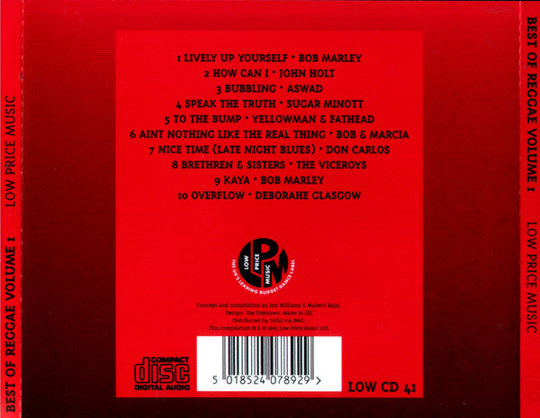 Various : Best Of Reggae Volume One (CD, Comp)