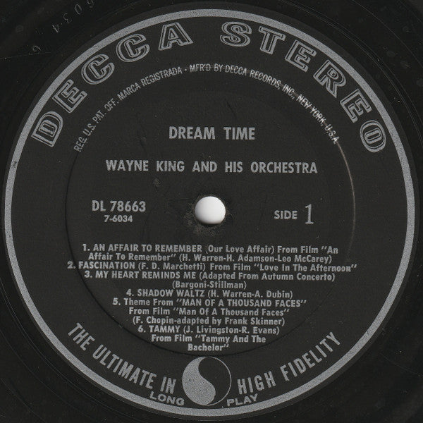 Wayne King And His Orchestra : Dream Time (LP, Album)