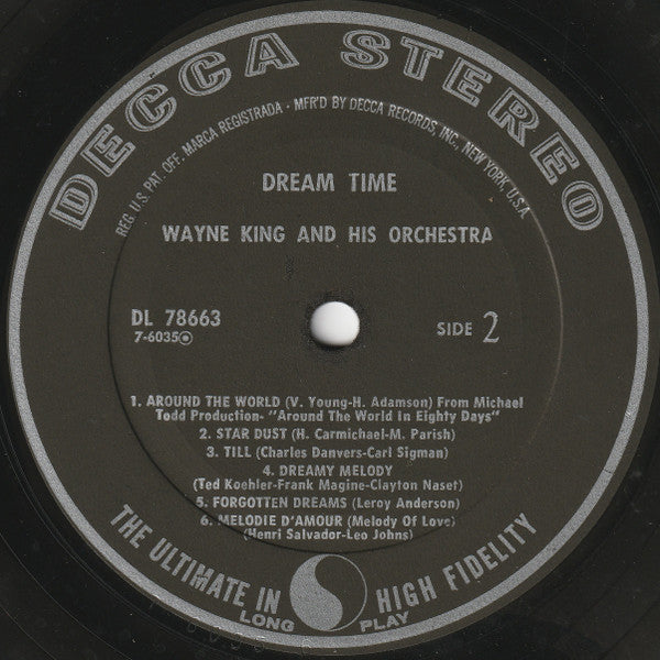Wayne King And His Orchestra : Dream Time (LP, Album)