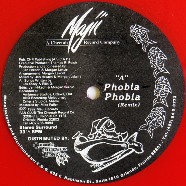 Radioactive Goldfish : Phobia / Psychopathic (12", Ltd, Promo, Red)