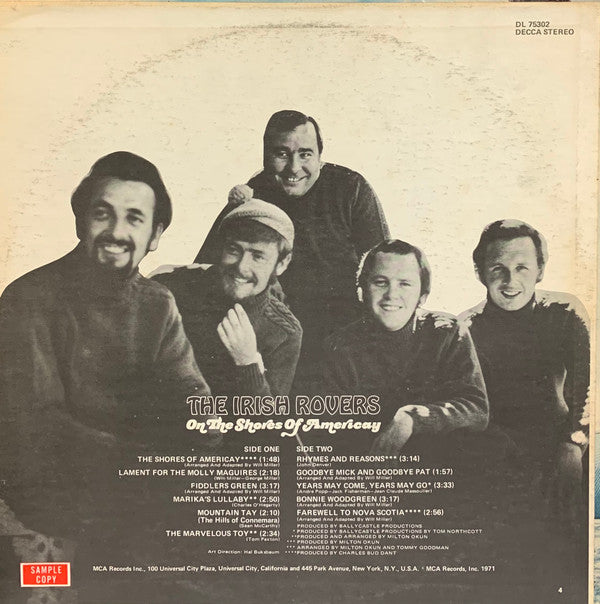 The Irish Rovers : On The Shores Of Americay (LP)