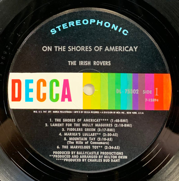 The Irish Rovers : On The Shores Of Americay (LP)