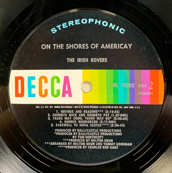The Irish Rovers : On The Shores Of Americay (LP)