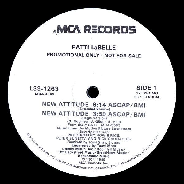 Patti LaBelle : New Attitude (12", Promo)