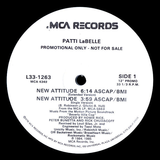 Patti LaBelle : New Attitude (12", Promo)