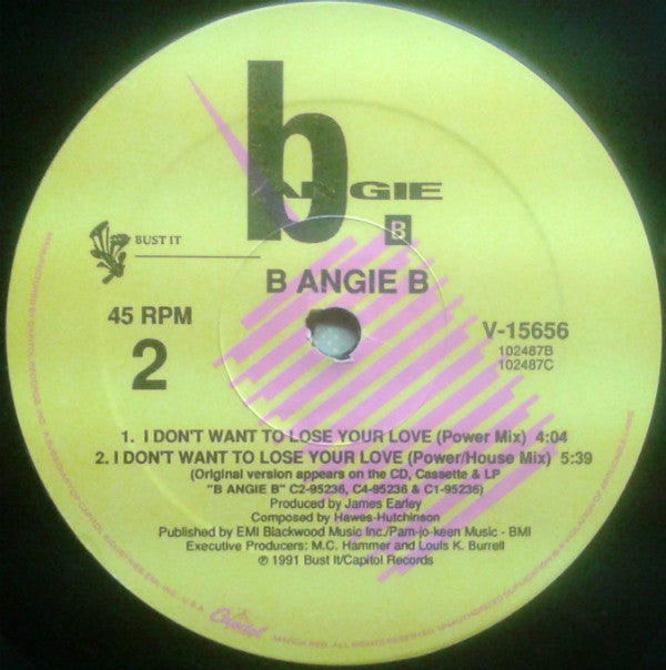 B Angie B : I Don't Want To Lose Your Love (12")