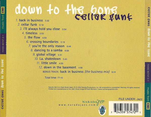 Down To The Bone : Cellar Funk (CD, Album)