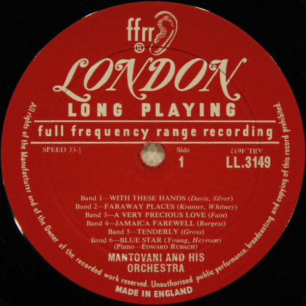 Mantovani And His Orchestra : Songs To Remember (LP, Mono)