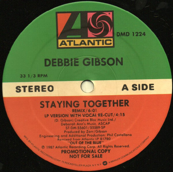 Debbie Gibson : Staying Together (12", Promo)