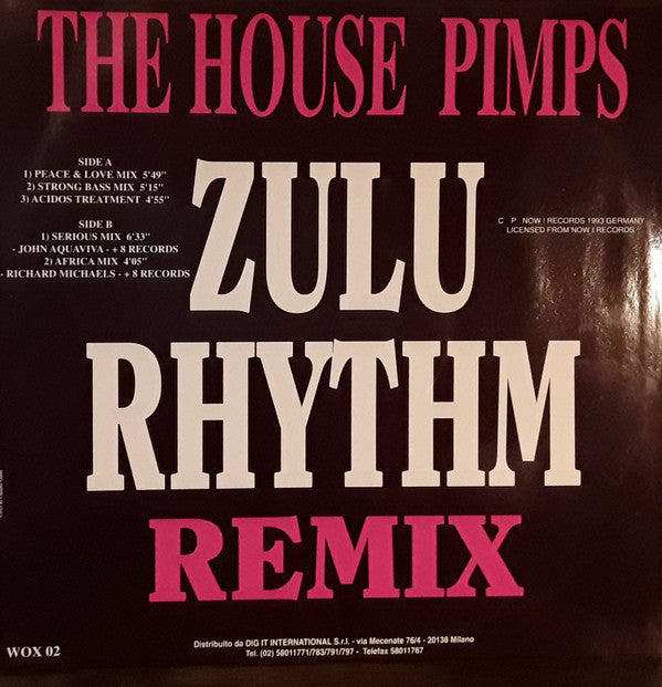 House Pimps : Zulu Rhythm (Remix) (12")