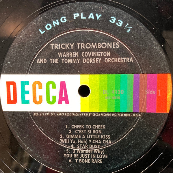 Warren Covington And Tommy Dorsey And His Orchestra : Tricky Trombones (LP, Album, Mono)