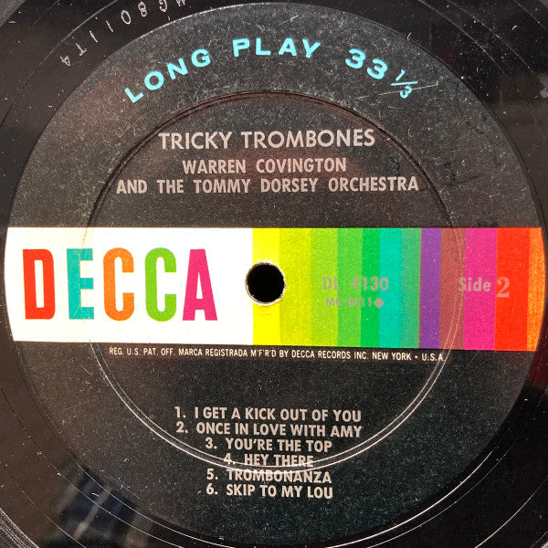 Warren Covington And Tommy Dorsey And His Orchestra : Tricky Trombones (LP, Album, Mono)