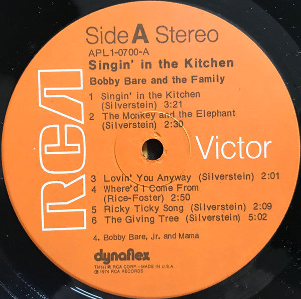 Bobby Bare And The Family : Singin' In The Kitchen (LP, Album)