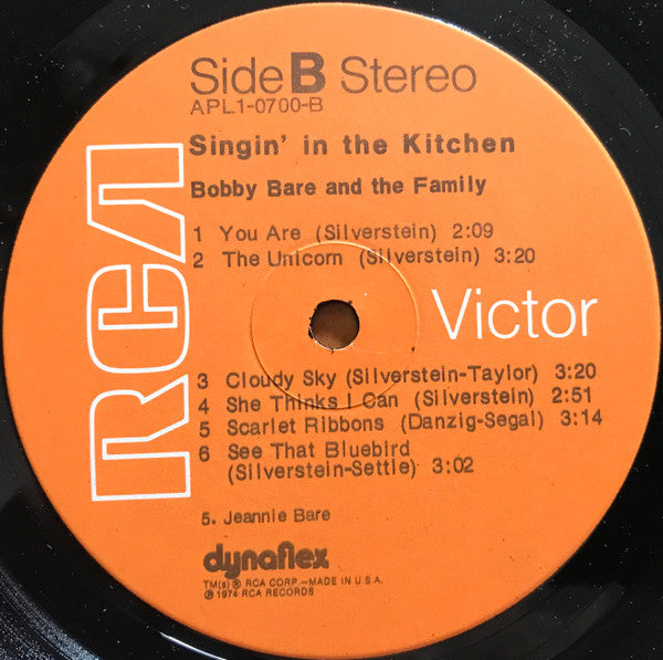 Bobby Bare And The Family : Singin' In The Kitchen (LP, Album)